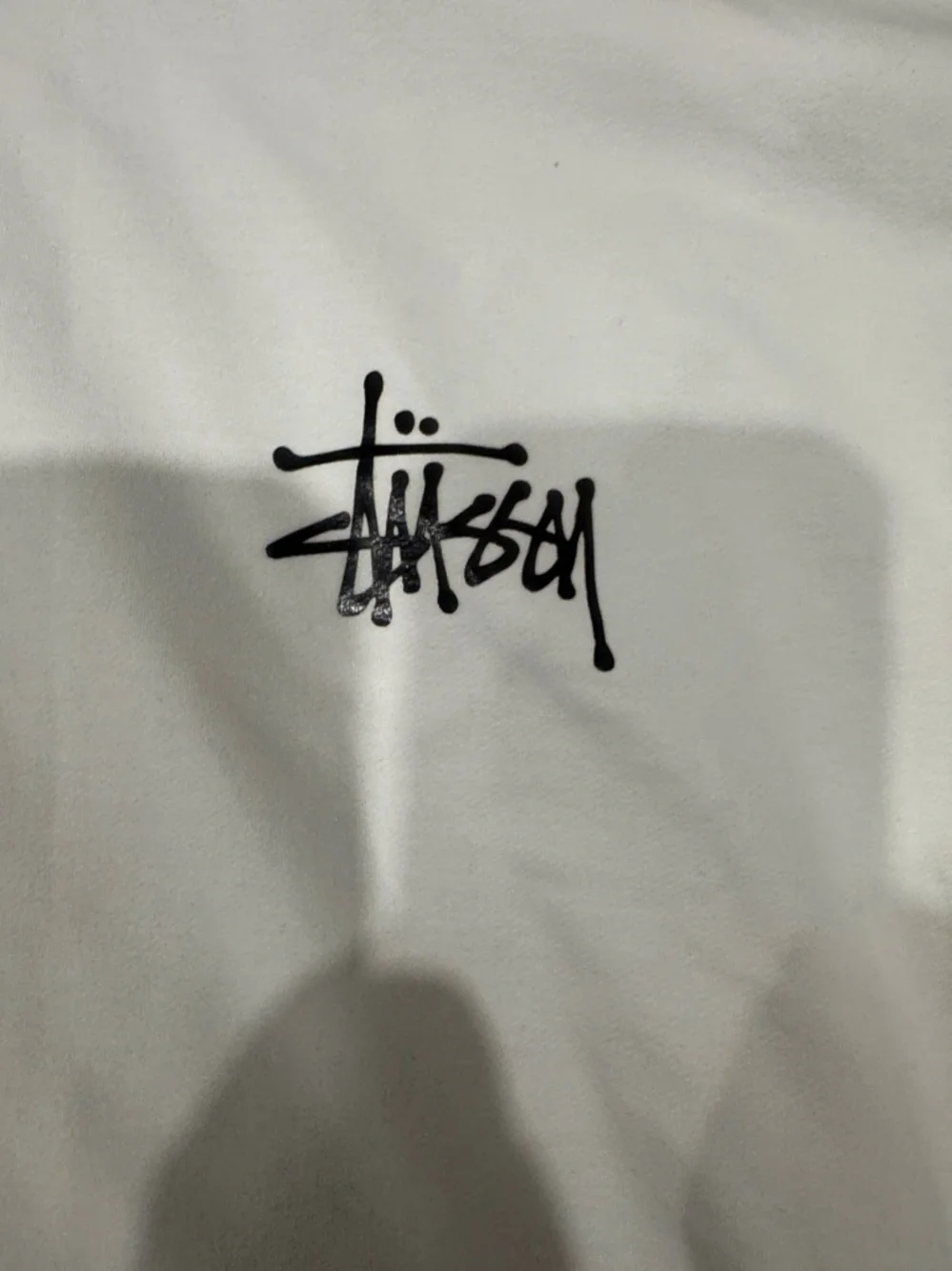 Stüssy Cream Basic front and back graphic Hoodie cut tags - Picture 2 of 13